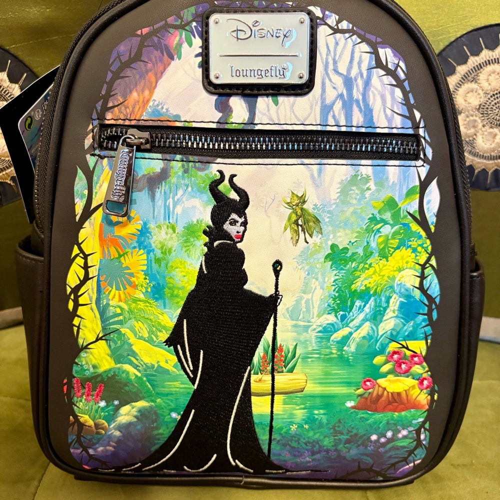 Disney Loungefly Villains Maleficent Forest Scene Mini Backpack - Picture 7 of 9